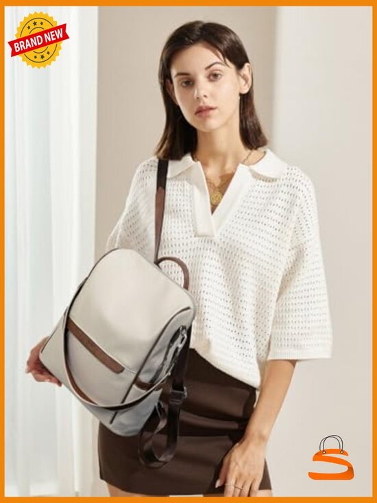 Women\'s Faux Leather Backpack Purse Anti-theft Travel Shoulder Bag main image 6
